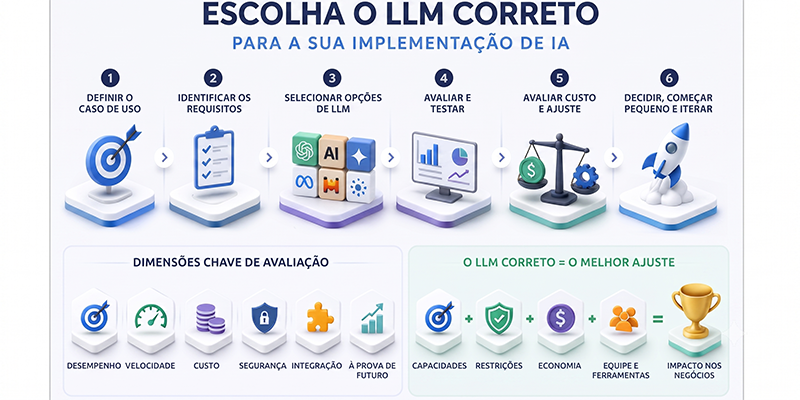 Como selecionar o LLM (Modêlo de IA) certo para a Estratégia de Implementação de IA